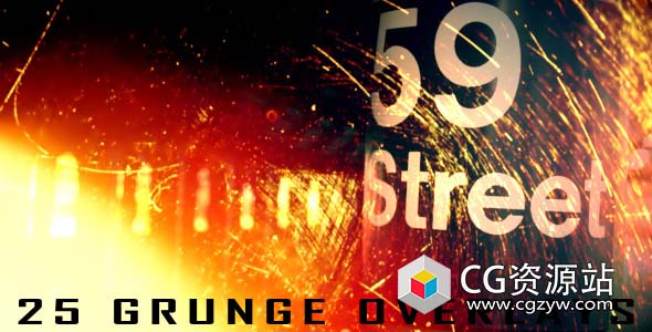 25组划痕污迹视频素材 25 Grunge Overlays