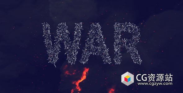 AE模板-三维电影战斗枪介绍子弹汇聚Logo动画 Bullet Reveal