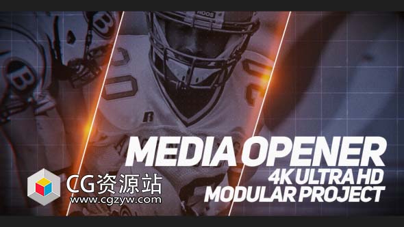 AE模板-4K体育包装标题排版宣传片头 Media Opener 2