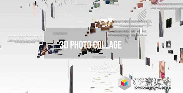 AE模板-三维空间假期回忆照片幻灯片婚礼相册展示 3D Photo Gallery