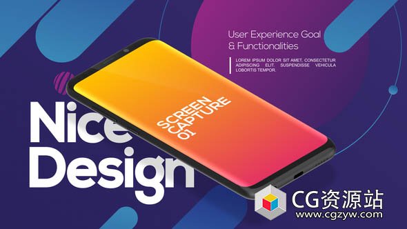 AE模板-扁平化时尚手机APP展示应用程序动画片头 Stylish App Promo Kit