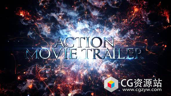 AE模板-大气震撼史诗电影动作片预告片视频开场 Action Movie Trailer