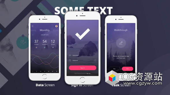 AE模板-手机APP介绍展示应用演示工具包动画 App Presentation Kit