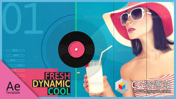 AE模板-复古时尚90年代多彩人物介绍包装 Back to the 90s