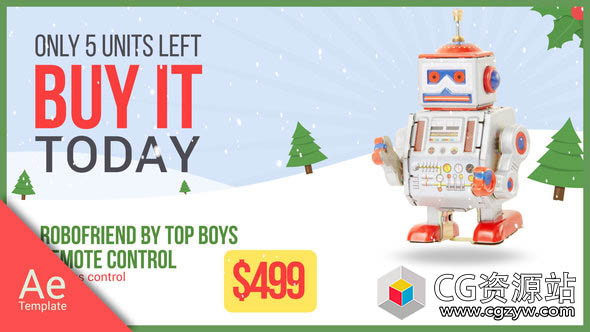AE模板-圣诞节销售商品促销宣传动画 Christmas Sale
