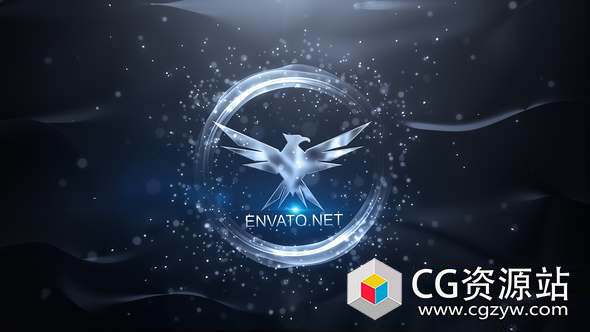 AE模板-粒子爆炸闪耀Logo旋转动画 Elegant Logo