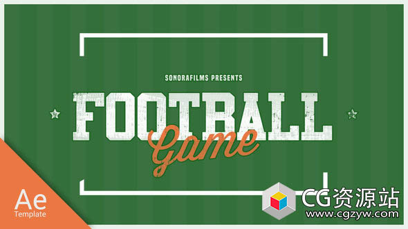 AE模板-棒球篮球足球游戏促销宣传介绍片头 Football Game Promo