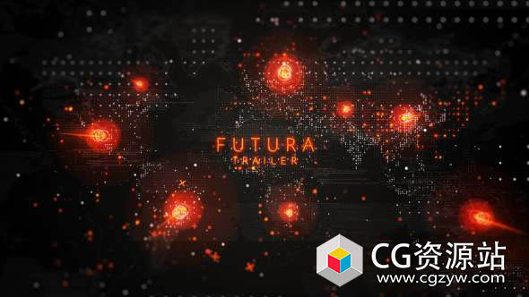 AE模板-未来科幻高科技互联网地图视频宣传片 Futura Trailer