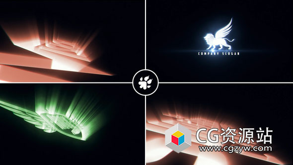 AE模板-大气电影光线标志Logo动画 Cinematic Light Rays Logo v3