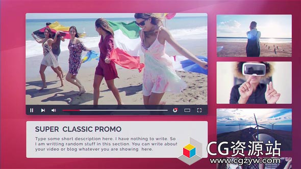 AE模板-动态快速社交媒体网络视频宣传片头 Youtube Promo