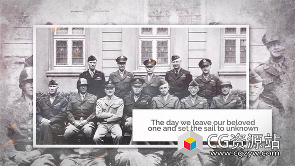 AE模板-水墨复古历史故事情节时间线图片相册展示 Historical Storyline