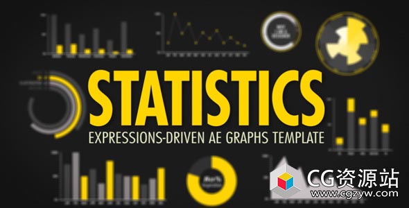 AE模板-信息图形折线图饼图统计柱状图数据信息展示动画 Statistics_(new)