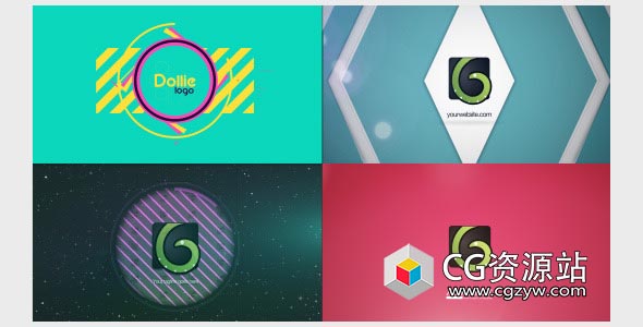 AE模板-优雅时尚彩色Logo动画 Logo Pack 2