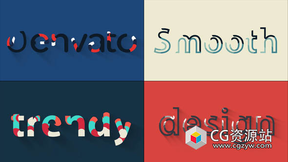 AE模板-路径生长文字Logo标题MG动画 Logo & Titles