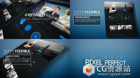 AE模板-网站推广演示宣传视频包装 Website Promo Presentation