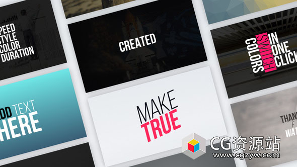 AE模板-时尚运动文字排版动画 Typography Vol.1