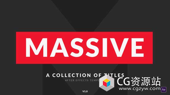 AE模板-时尚排版快闪大标题文字动画 Massive Titles Pack for After Effects
