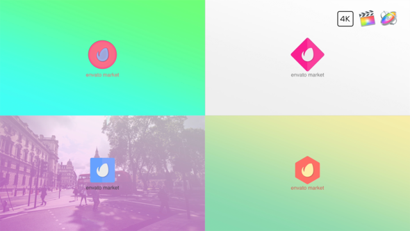 AE模板-优雅公司标志液体流动Logo动画 Liquid Logo