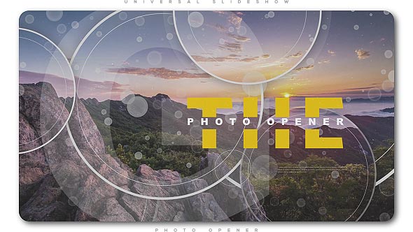 AE模板-通用幻灯片圆形遮罩转场开场 Universal Slideshow Photo Opener