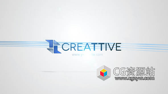 AE模板-公司企业时尚线条生长Logo动画 Welcome Logo