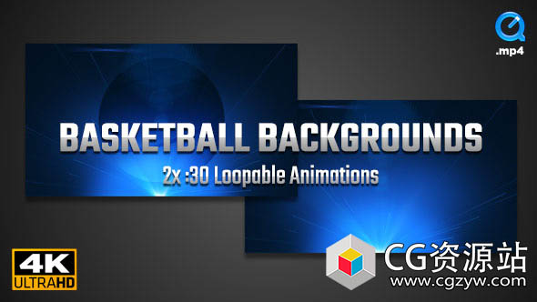 4K分辨率篮球动画背景视频素材 Basketball Backgrounds 4K