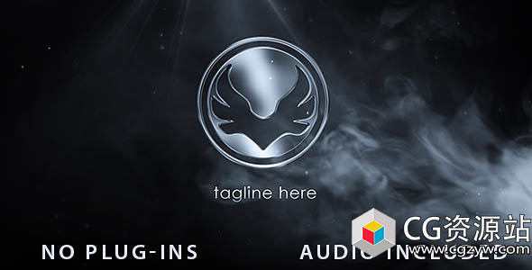 AE模板-优雅金属标志烟雾Logo动画 Smoke Logo Reveal