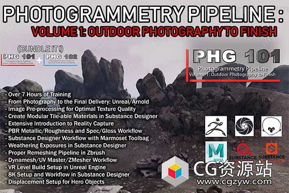 Substance大师级游戏环境资源制作流程视频教程第一季