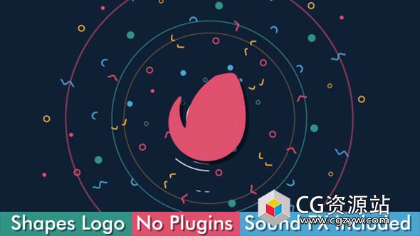 AE模板-创意MG图形Logo动画 Shape Logo