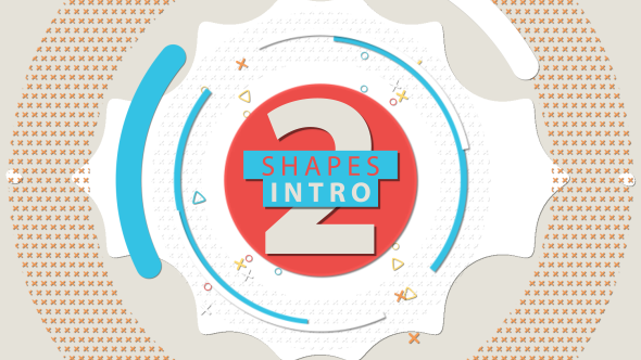 AE模板-优雅扁平化图形MG动画片头 Shapes Intro 2