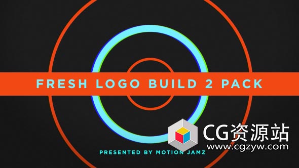 AE模板-时尚新潮图形变化Logo动画 Fresh Logo Build 2 Pack Volume 1