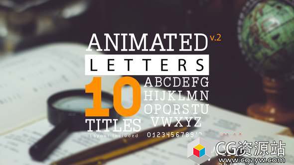 AE模板-动画字母和10个标题布局文字书写动画 Animated Letters & 10 Titles Layout 2