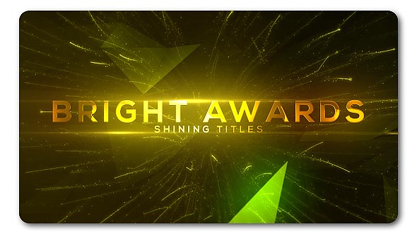 AE模板-粒子流动线条奥斯卡提名颁奖典礼包装片头 Bright and Shine Awards Titles