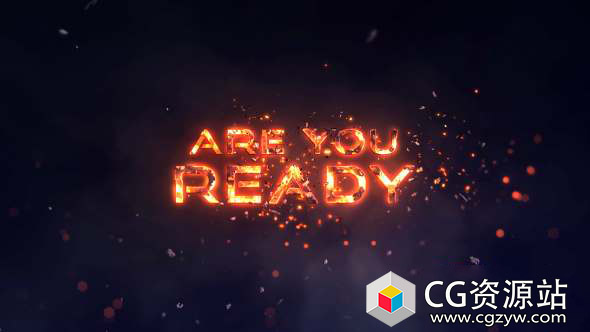 AE模板-电影史诗黑暗大气火焰破碎文字Logo动画 Epic Fire Titles