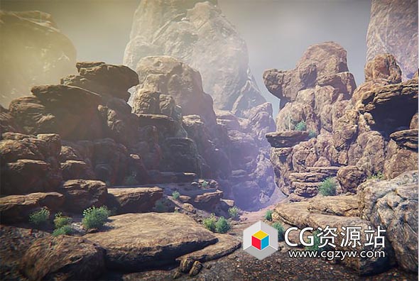 悬崖灌木模型Western Cliffs v1 – FBX/Unity/Unreal格式