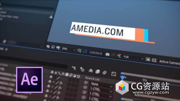 AE教程-人名字幕条动画制作教程How To Create a Simple Lower Third in After Effects