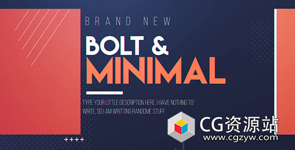 AE模板-企业介绍旅行时尚视频包装宣传片头 Bolt & Minimal