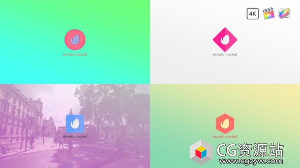 FCPX插件-MG风格液体流动LOGO标志片头+ 使用教程