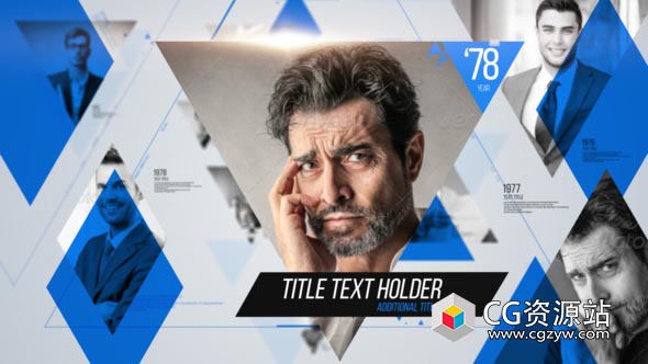 AE模板-三角图形公司企业发展历史时间线宣传片Slideshow_Triangle