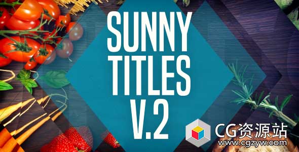 AE模板-时尚几何图形遮罩文字标题栏目包装 Sunny Titles v2