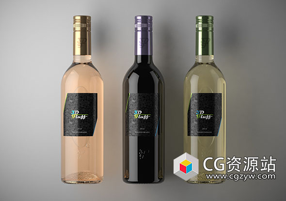 Cinema 4D R19制作葡萄酒瓶建模材质渲染教程 3DFluff – Cinema 4D R19 Wine Viz