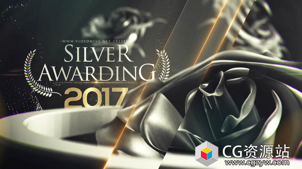 AE模板-豪华电影颁奖典礼公司年会银幕演员盛典金色粒子片头