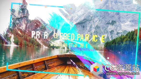 AE模板-多彩笔刷遮罩图片开场 Colorful Brush Opener