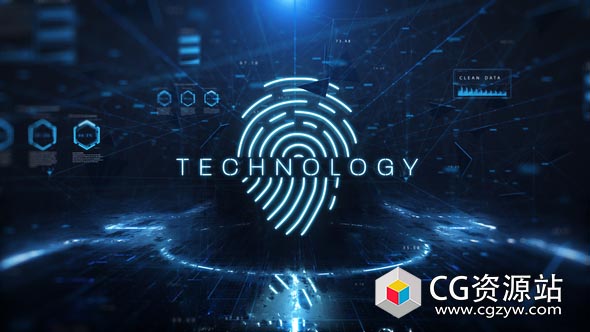AE模板-信息网络炫酷科技感HUD开场片头 Technology