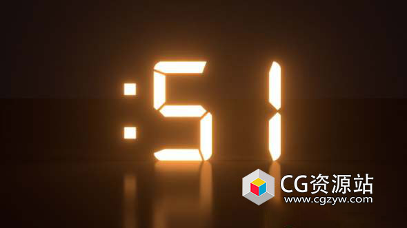 C4D教程-发光数字倒计时动画教程 Creating a Digital Clock Countdown Tutorial
