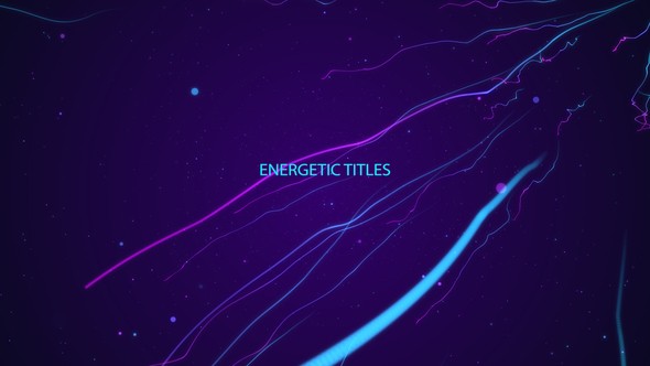 AE模版-抽象能量粒子线条生长文字标题动画 Energetic Titles