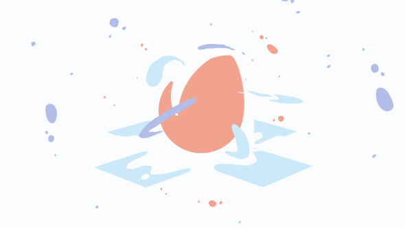 AE模板-2D动漫卡通液体方块MG图形Logo动画 Minimal Liquid Box