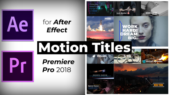 AE模板-呼出字幕框文字标题动画Motion Titles