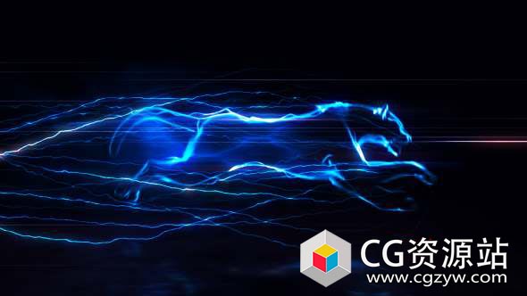 AE模板-电荷标志猎豹Logo动画 Electric Charge Logo