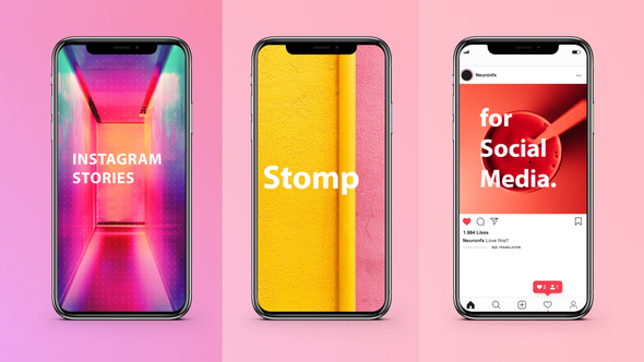 AE模板- Instagram网络视频快闪片头 Instagram Stories Stomp