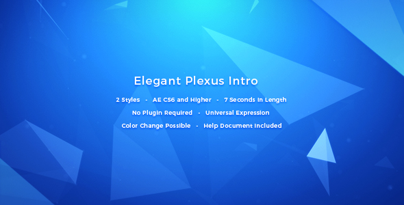AE模板-优雅企业标志抽象背景Logo动画 Elegant Plexus Intro